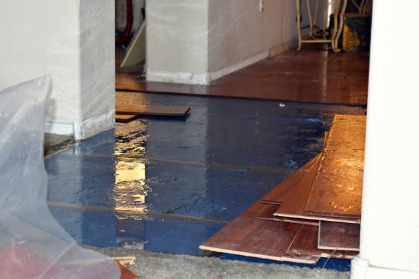 Professional Emergency Water Damage Restoration technician working in Bellville, OH